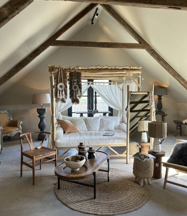 Rene Houtman Zonnebed Daybed Lounge-bed Rotan Inclusief Kussens 200x210x125 Cm