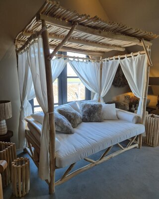 Rene Houtman Zonnebed Daybed Lounge-bed Rotan Inclusief Kussens 200x210x125 Cm