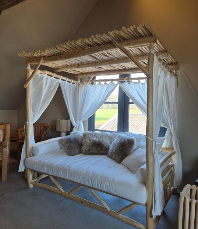 Rene Houtman Zonnebed Daybed Lounge-bed Rotan Inclusief Kussens 200x210x125 Cm