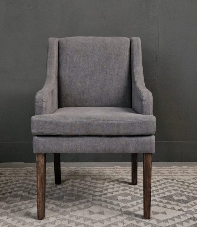 Luksa Home Collection Stoel Renske | Espresso | Linnen | H88xB59xD68 cm