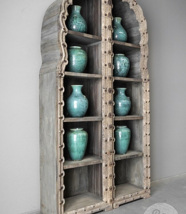 Be-Uniq Oude Boekenkast | 2-Delig | H248xB125xD41 cm