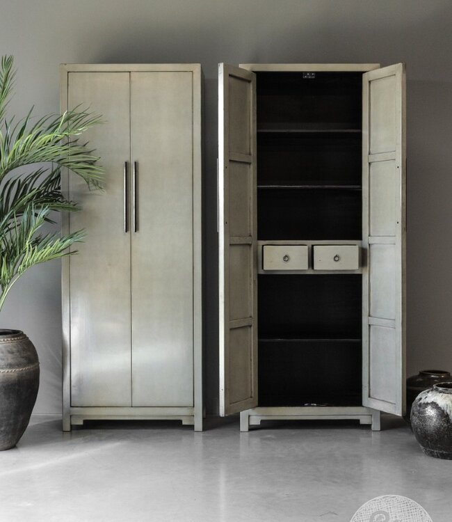 Be-Uniq 2-Deurs Kast Fancy | Olive | H225xB85xD43 cm