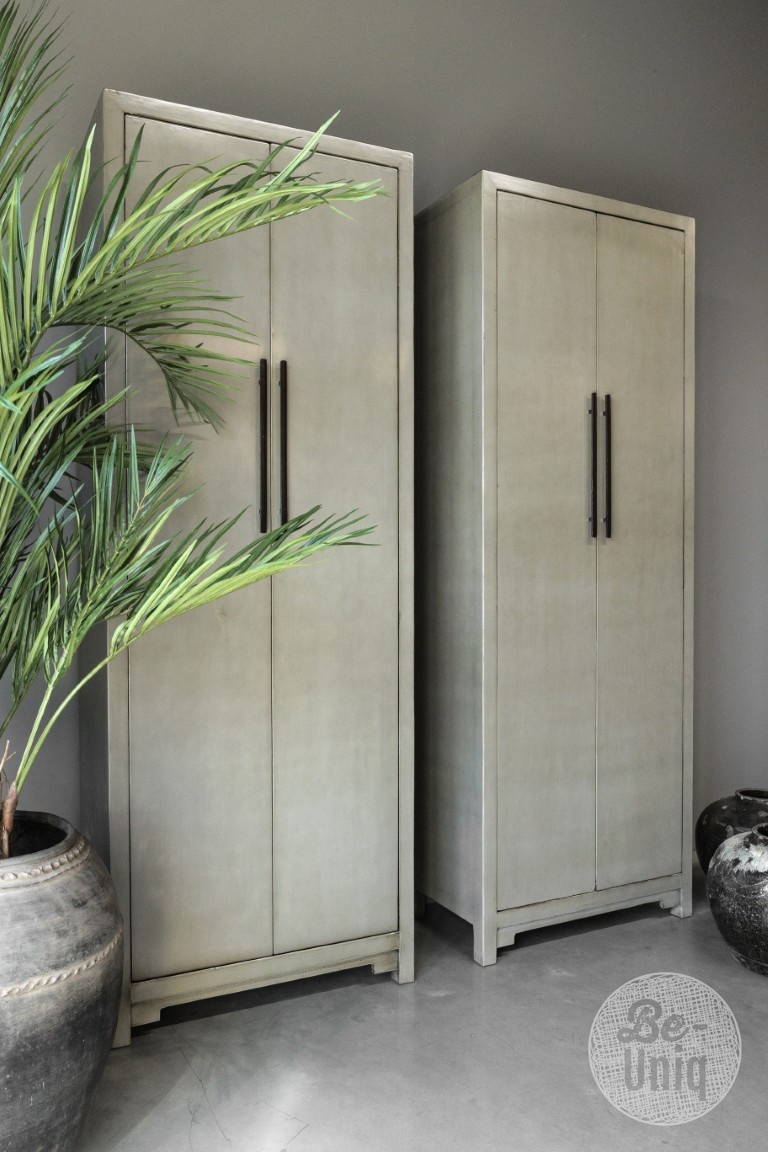 Be-Uniq 2-Deurs Kast Fancy | Olive | H225xB85xD43 cm