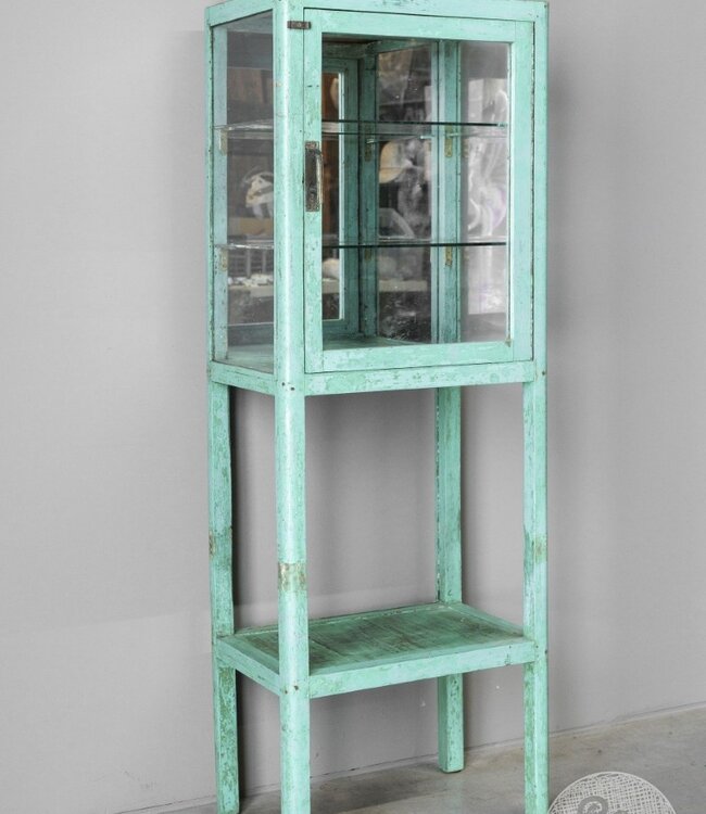 Be-Uniq Oud Glaskastje | India | H133 x B46 x D30 cm