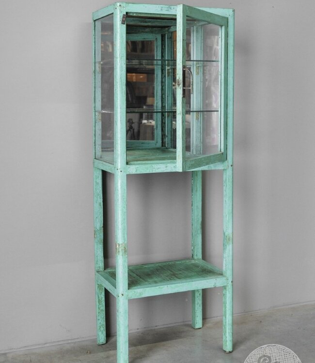 Be-Uniq Oud Glaskastje | India | H133 x B46 x D30 cm