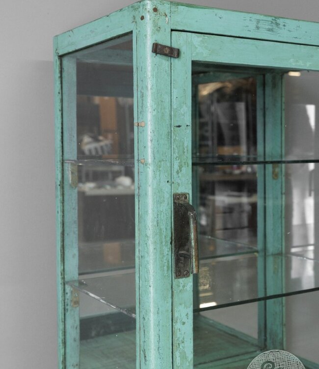 Be-Uniq Oud Glaskastje | India | H133 x B46 x D30 cm