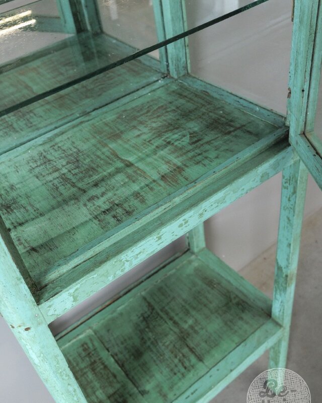 Be-Uniq Oud Glaskastje | India | H133 x B46 x D30 cm