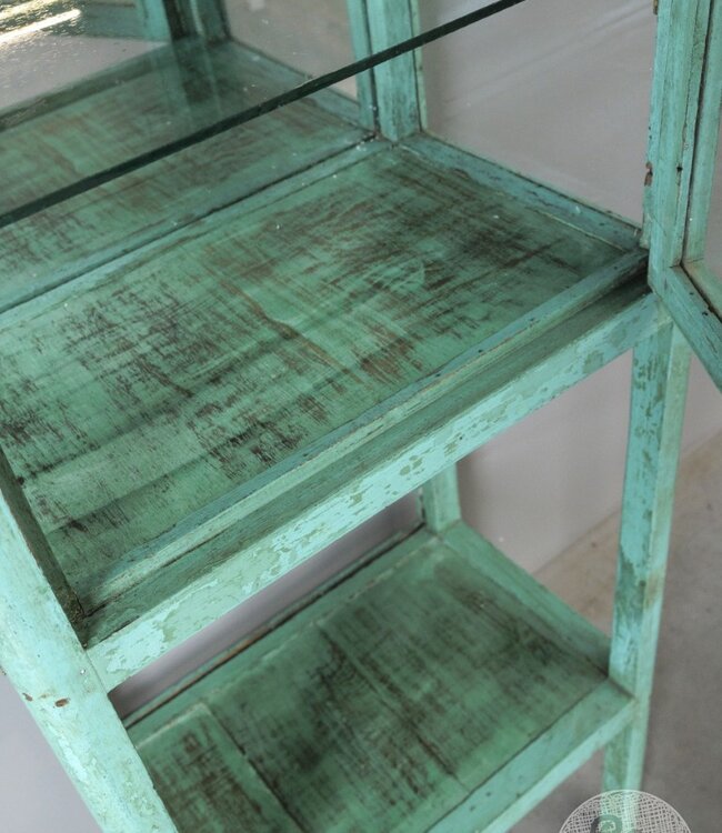 Be-Uniq Oud Glaskastje | India | H133 x B46 x D30 cm