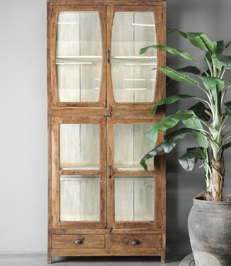 Be-Uniq Oude Vitrinekast | India | H240xB106xD35 cm