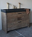 Rene Houtman Badkamermeubel Elly | Geborsteld Eikenhout | H81 x B119,5 x D51 cm