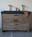 Rene Houtman Badkamermeubel Elly | Geborsteld Eikenhout | H81 x B119,5 x D51 cm