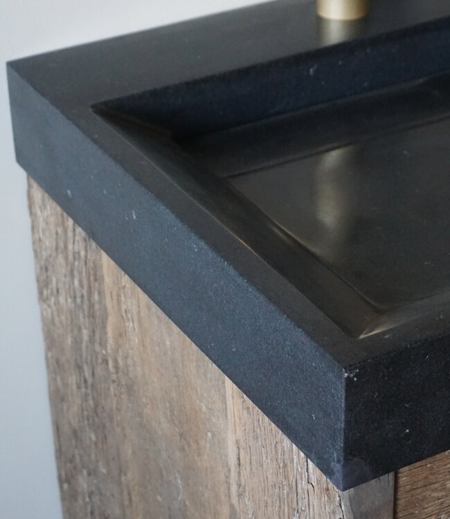 Rene Houtman Badkamermeubel Elly | Geborsteld Eikenhout | H81 x B119,5 x D51 cm