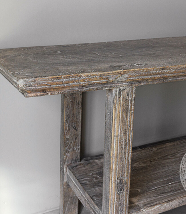 Be-Uniq Oude Wandtafel Met Plank | China | H80xB205xD44 cm