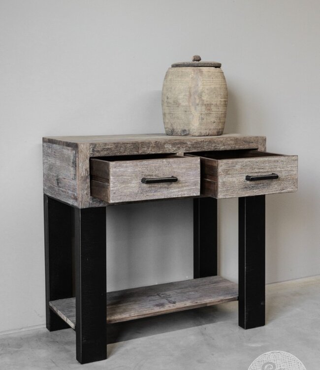 Be-Uniq Wandtafel | Oud Hout | H79 x B80 x D40 cm