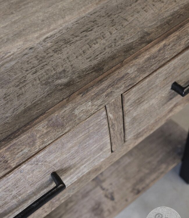 Be-Uniq Wandtafel | Oud Hout | H79 x B80 x D40 cm