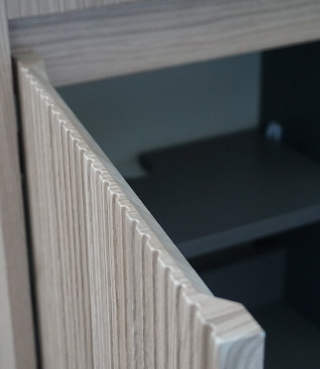 Rene Houtman Japandi Zwevend Toiletmeubel | Geribbeld | H52 x B39,5 x D21,5 cm