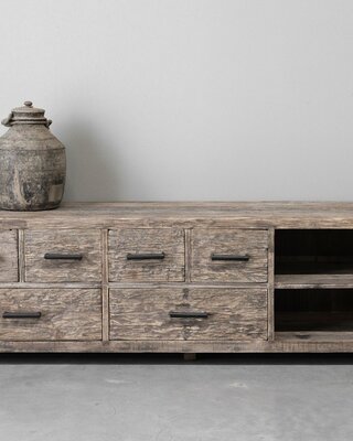Be-Uniq Tv-Dressoir | Oud Hout | H50 x B165 x D40 cm