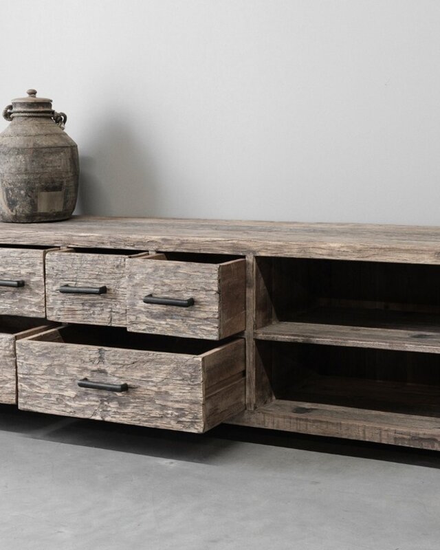 Be-Uniq Tv-Dressoir | Oud Hout | H50 x B165 x D40 cm