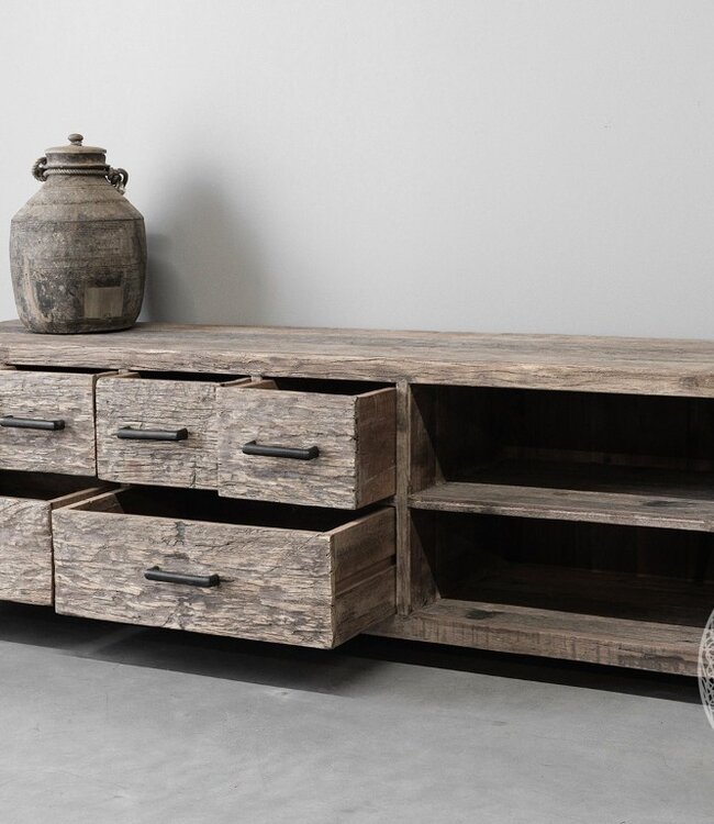 Be-Uniq Tv-Dressoir | Oud Hout | H50 x B165 x D40 cm