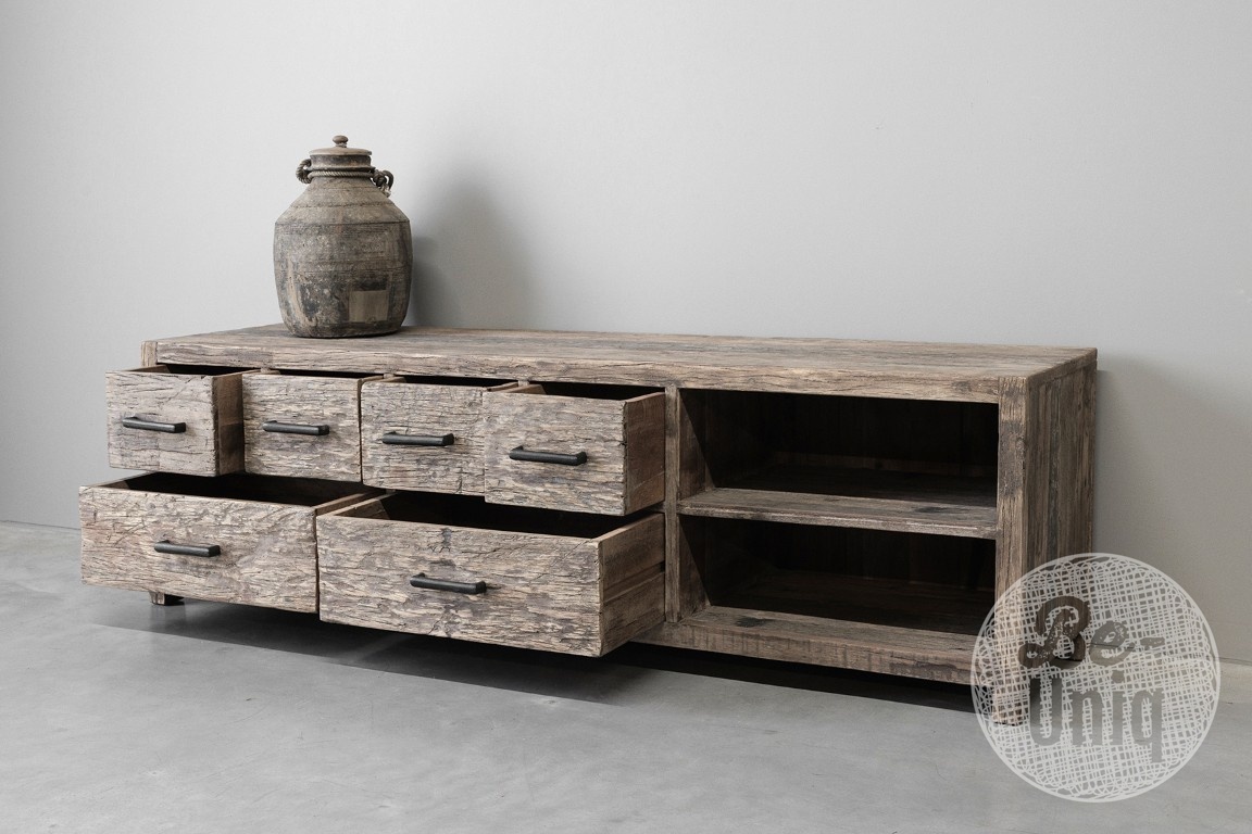 Be-Uniq Tv-Dressoir | Oud Hout | H50 x B165 x D40 cm