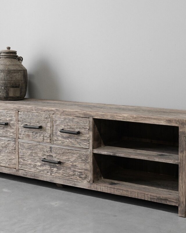 Be-Uniq Tv-Dressoir | Oud Hout | H50 x B165 x D40 cm