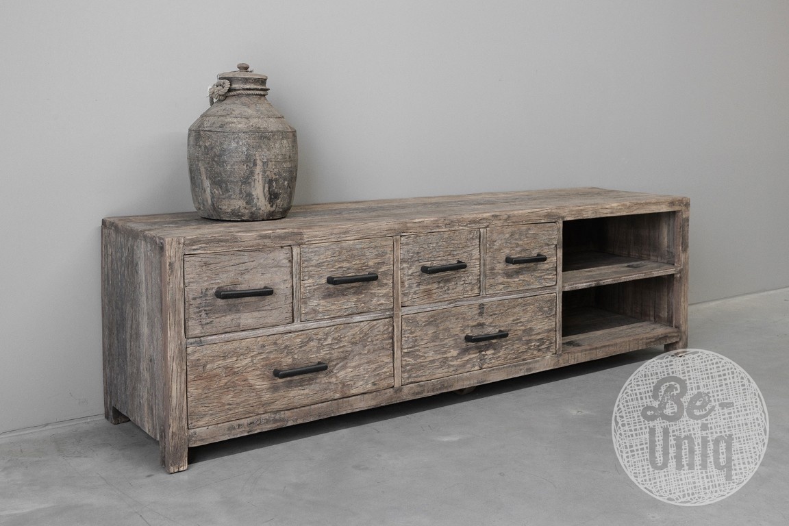 Be-Uniq Tv-Dressoir | Oud Hout | H50 x B165 x D40 cm