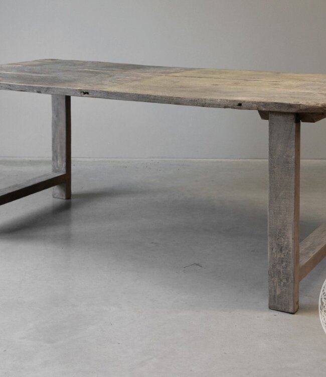 Be-Uniq Eettafel Oude Deur | Verweerd Met Verf Resten