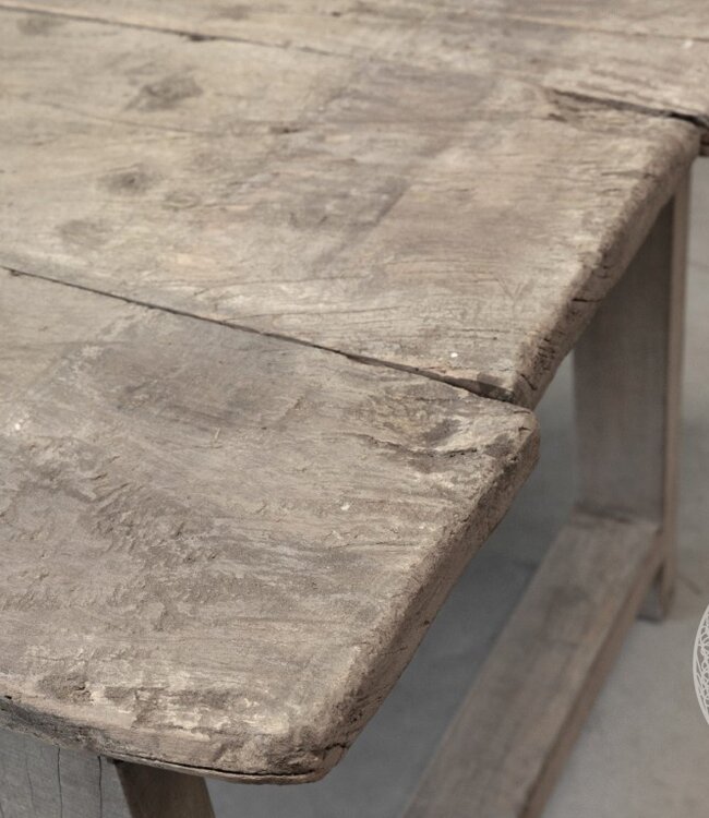 Be-Uniq Eettafel Oude Deur | Verweerd Met Verf Resten