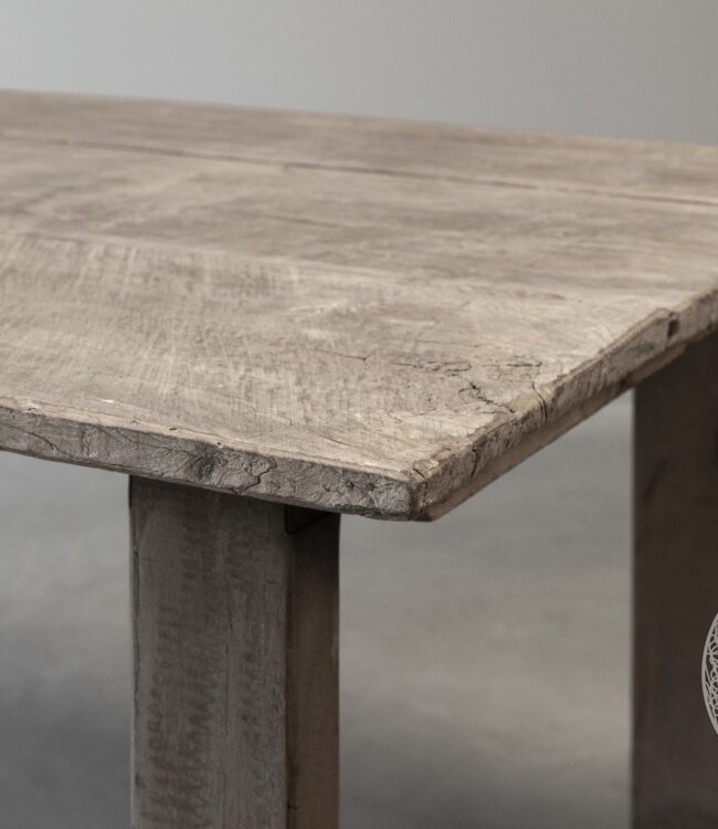 Be-Uniq Eettafel Oude Deur | Verweerd | H79xB201xD100 cm