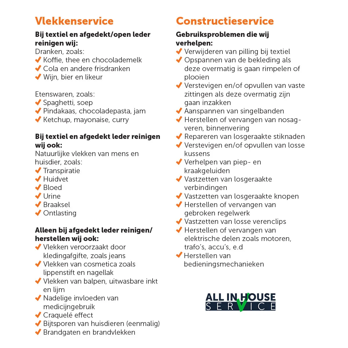 Rene Houtman All In House Service Textiel Vlekkenkit Elektrische Fauteuil + 5 Jaar Vlekkenservice