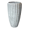 Olver Witte keramische pot geribbelde structuur rond 90x48 Cm