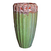 Olver Groene keramische pot geribbelde structuur 90x48 Cm