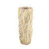 Alexio Crème ronde cementen pot met golvende lijnen 45x20 Cm