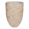 Daven Cream poly shell papieren pot ovaal 61x42x28 Cm