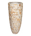 PTMD Daven Cream poly shell papieren pot ovaal 61x42x28 Cm