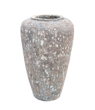 PTMD Jossilyn Room ronde keramische pot ruwe afwerking hoog