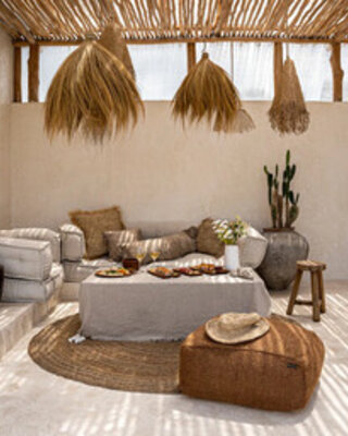Bazar Bizar Rayung Hut Hanglamp | Naturel | H50 x D28 cm