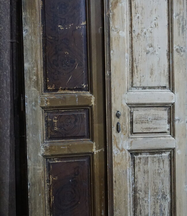 Rene Houtman Set Oude Paneeldeuren | Wit & Bruin | H233 x B125 cm