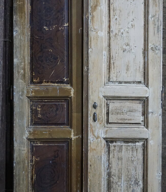 Rene Houtman Set Oude Paneeldeuren | Wit & Bruin | H233 x B125 cm