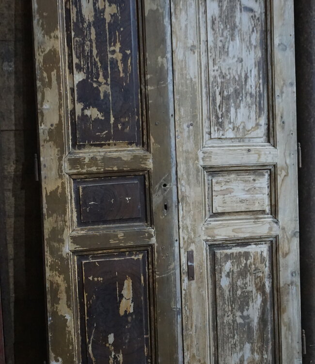 Rene Houtman Set Oude Paneeldeuren | Wit & Bruin | H233 x B125 cm