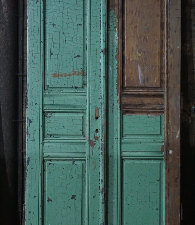 Rene Houtman Set Oude Paneeldeuren | Groenblauw | H237 x B120 cm
