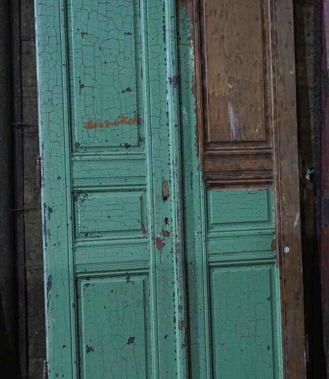 Rene Houtman Set Oude Paneeldeuren | Groenblauw | H237 x B120 cm