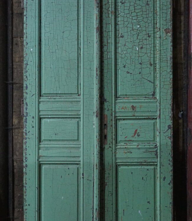 Rene Houtman Set Oude Paneeldeuren | Groenblauw | H237 x B120 cm