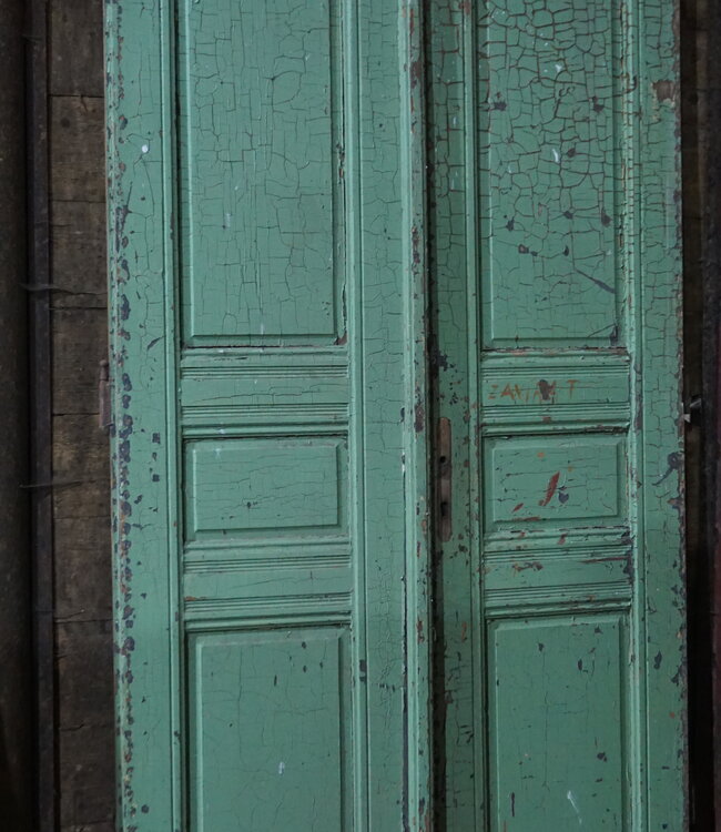 Rene Houtman Set Oude Paneeldeuren | Groenblauw | H237 x B120 cm