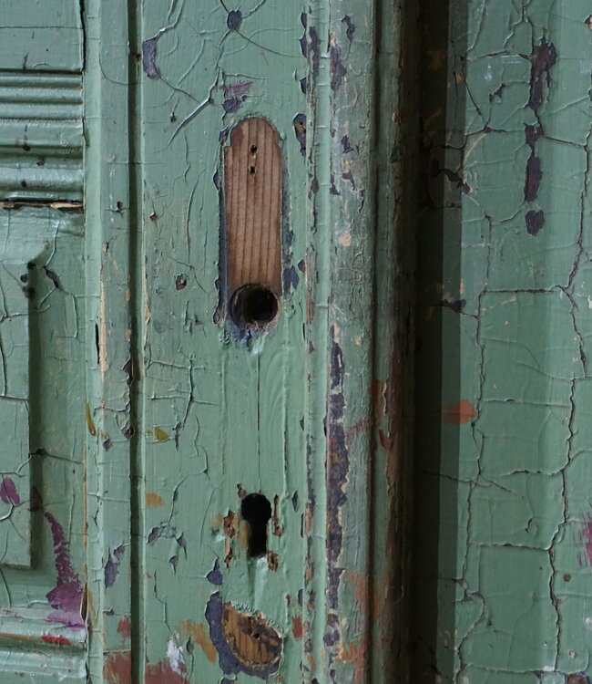 Rene Houtman Set Oude Paneeldeuren | Groenblauw | H237 x B120 cm