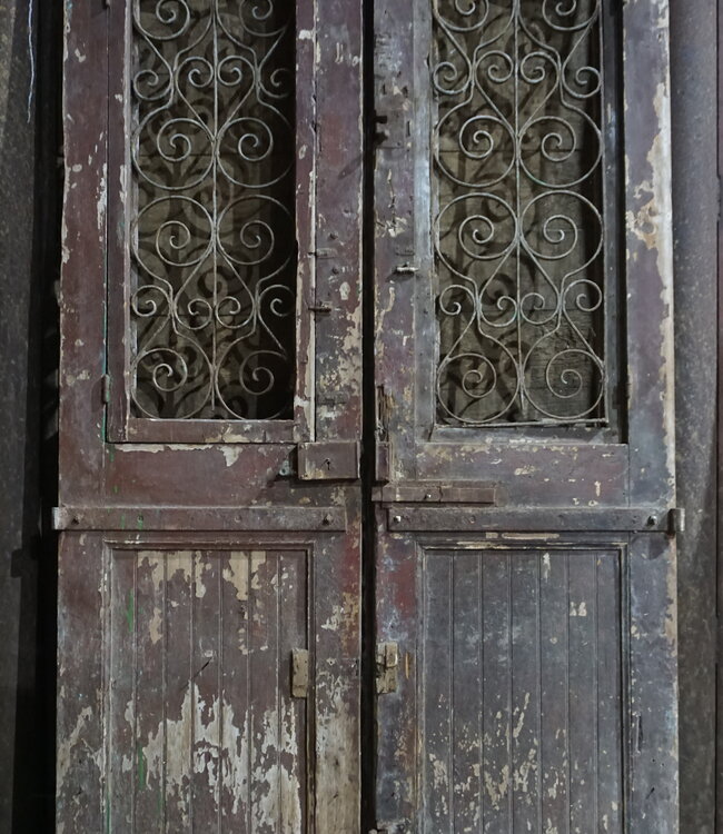 Rene Houtman Set Oude Paneeldeuren | Bruin | H270 x B140 cm