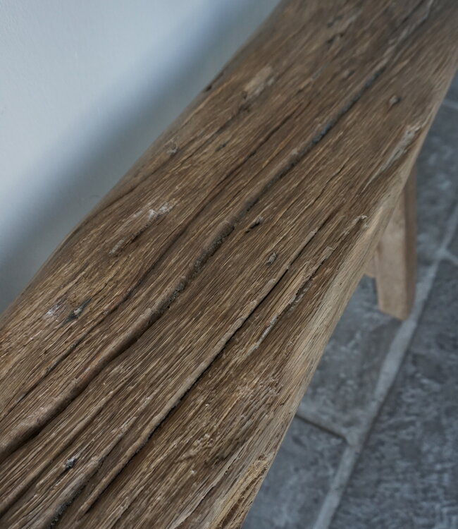 Rene Houtman Oud Eikenhouten Bankje | B80 x H46 x D30,5 cm