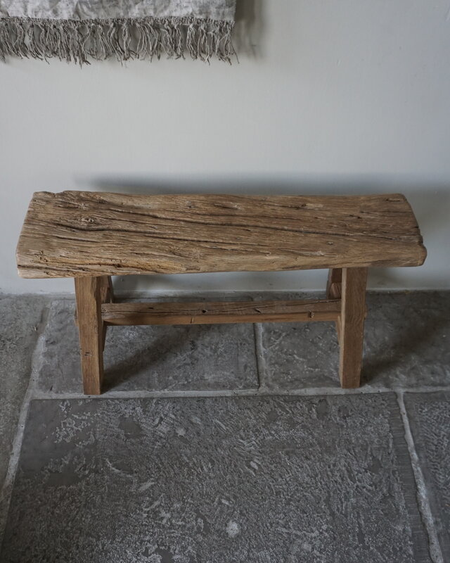 Rene Houtman Oud Eikenhouten Bankje | B80 x H46 x D30,5 cm