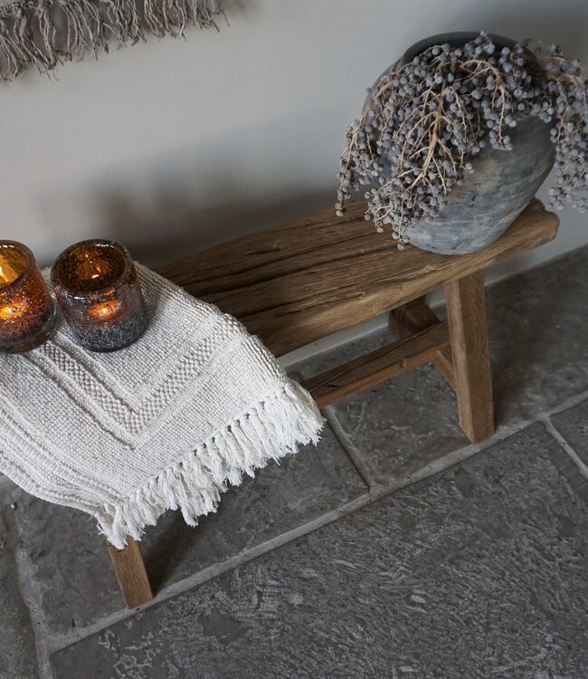 Rene Houtman Oud Eikenhouten Bankje | B80 x H46 x D30,5 cm