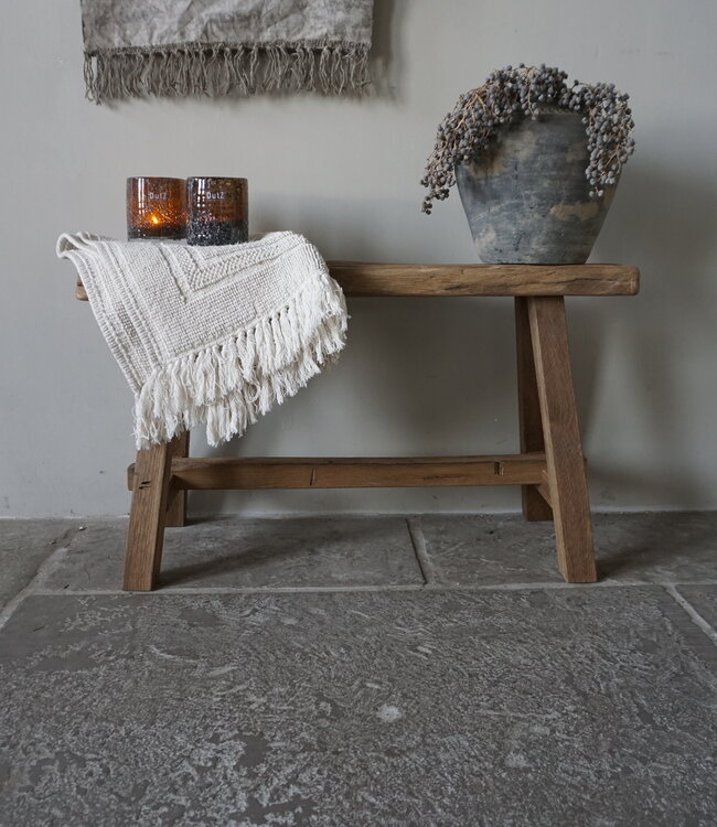 Rene Houtman Oud Eikenhouten Bankje | B80 x H46 x D30,5 cm